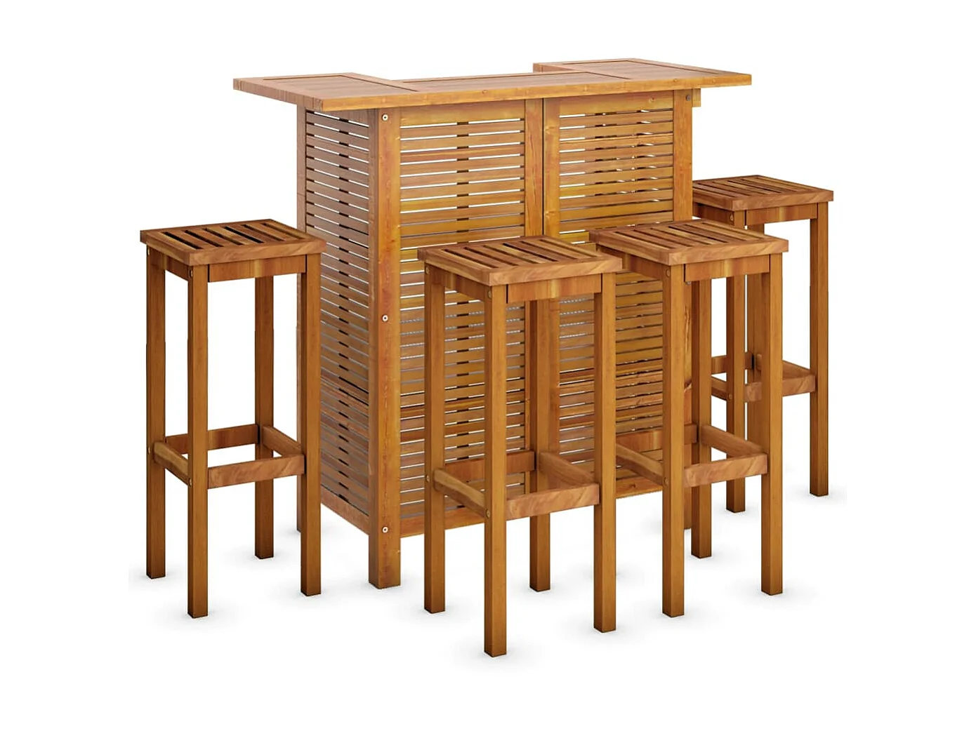 Ensemble de bar de jardin 5 pcs Bois d'acacia massif GFDF62040
