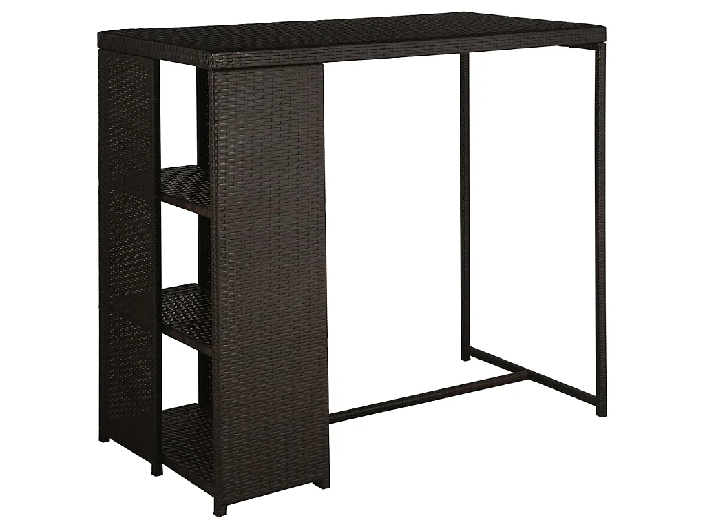 Set de bar para jardín 5 pzas y cojines ratán sintético marrón ES957369