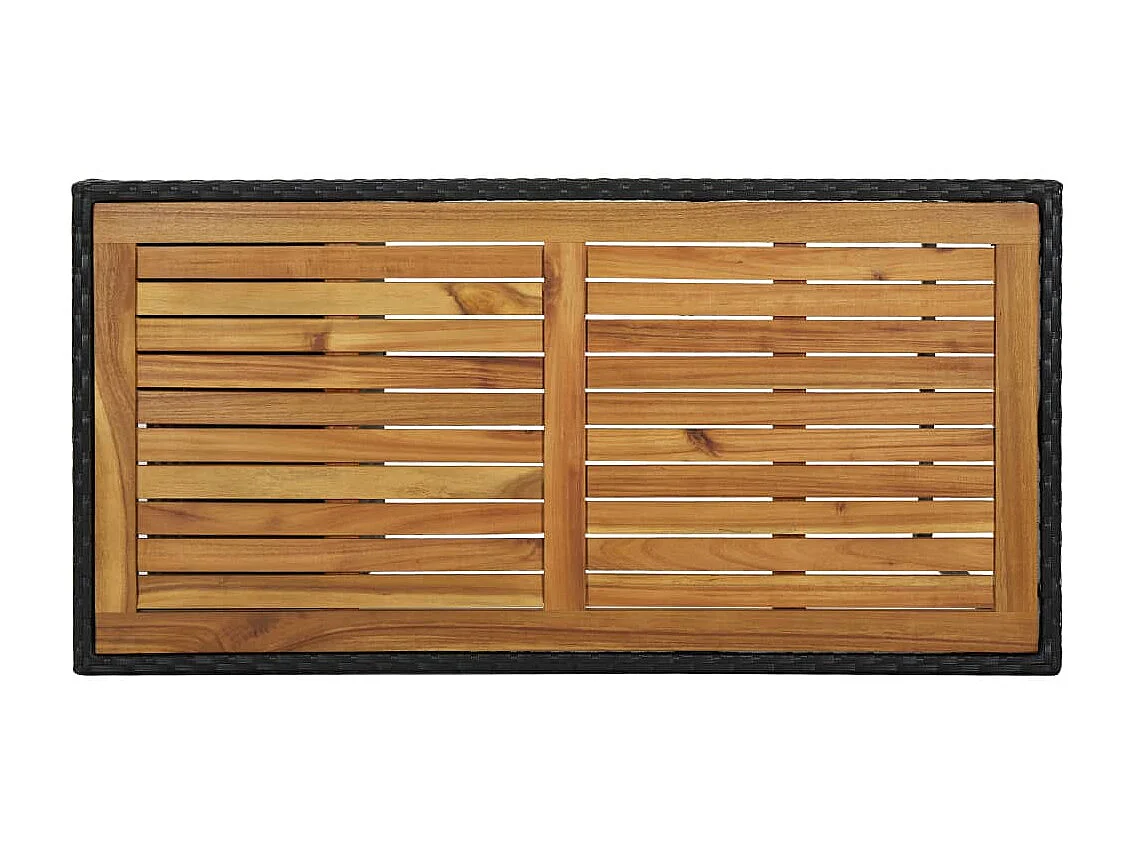 Meuble de bar de jardin 5 pcs et coussins Résine tressée Noir GFDF72856