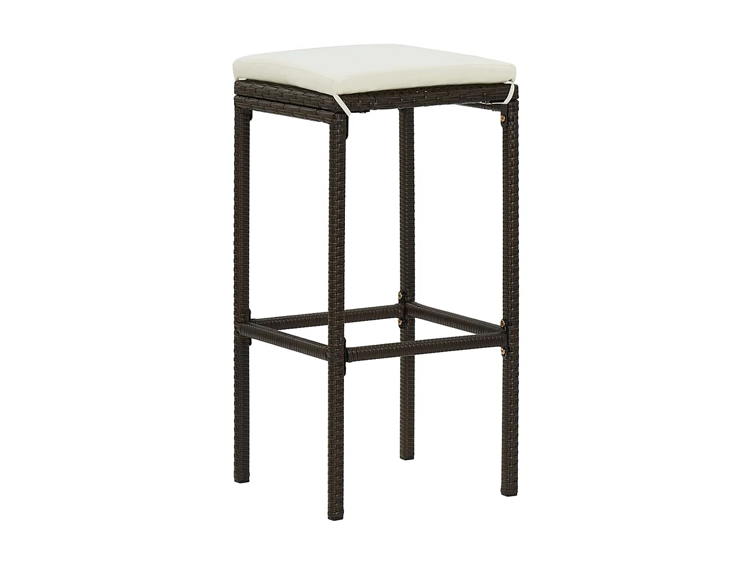 Set de bar para jardín 5 pzas y cojines ratán sintético marrón ES638661