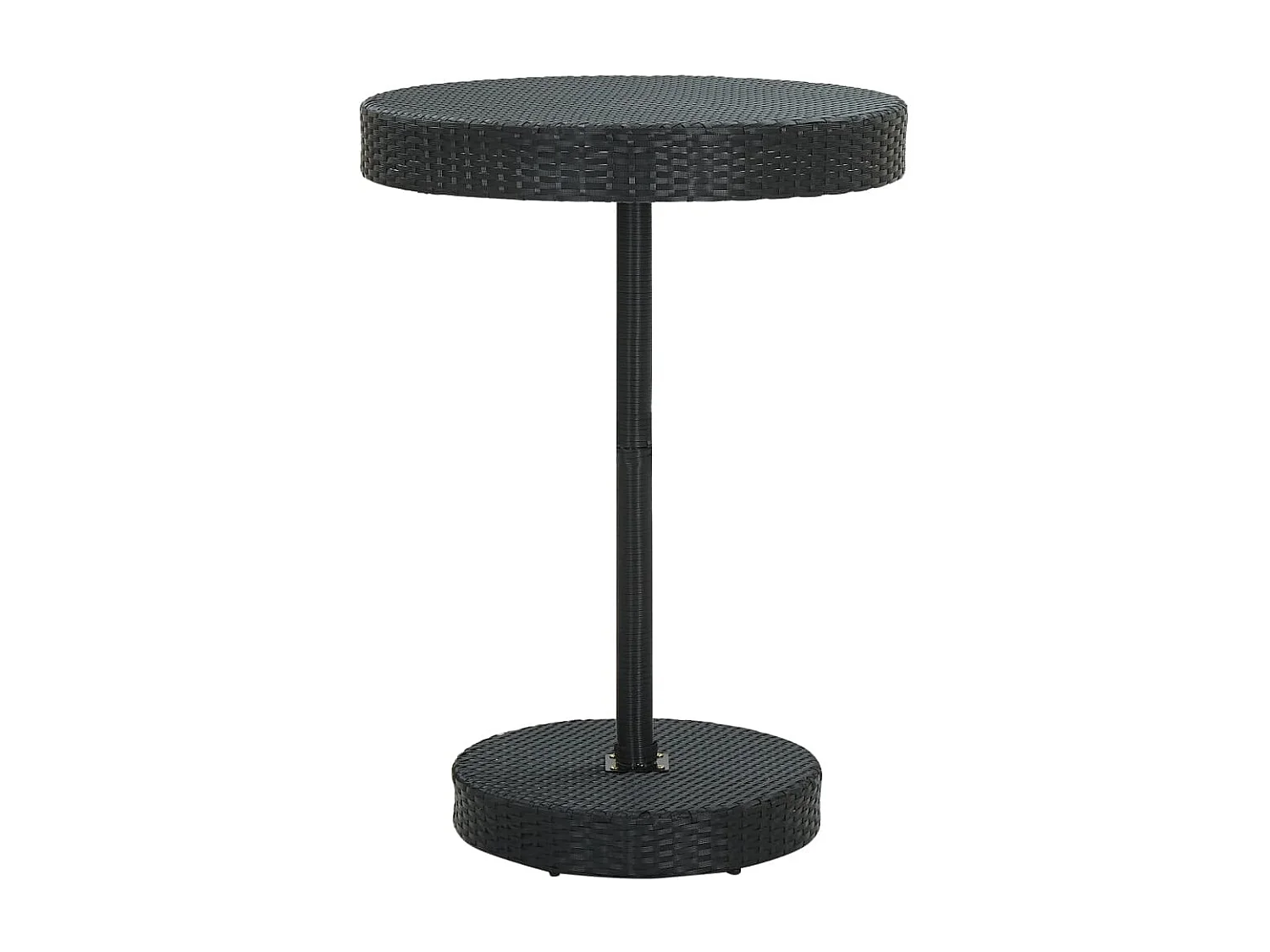 Ensemble de bar jardin 5 pcs noir poly rotin/bois massif acacia GFDF45378