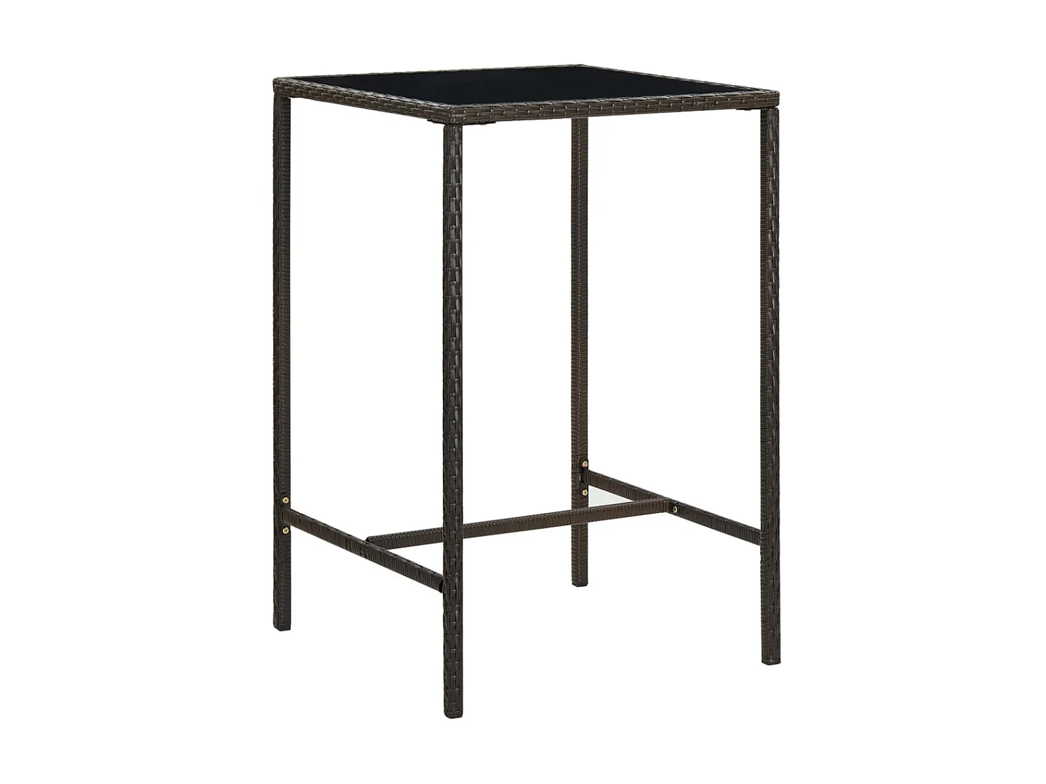 Set de bar de jardín 5 piezas y cojines ratán sintético marrón ES388231