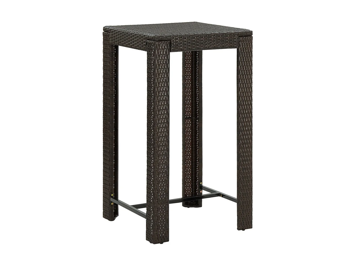 3-delige Tuinbarset met kussens poly rattan bruin NL635553