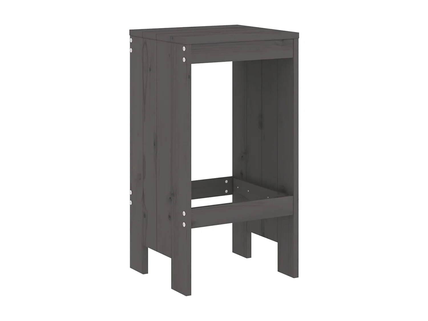 5 pcs conjunto de bar para jardim pinho maciço cinzento PT959000