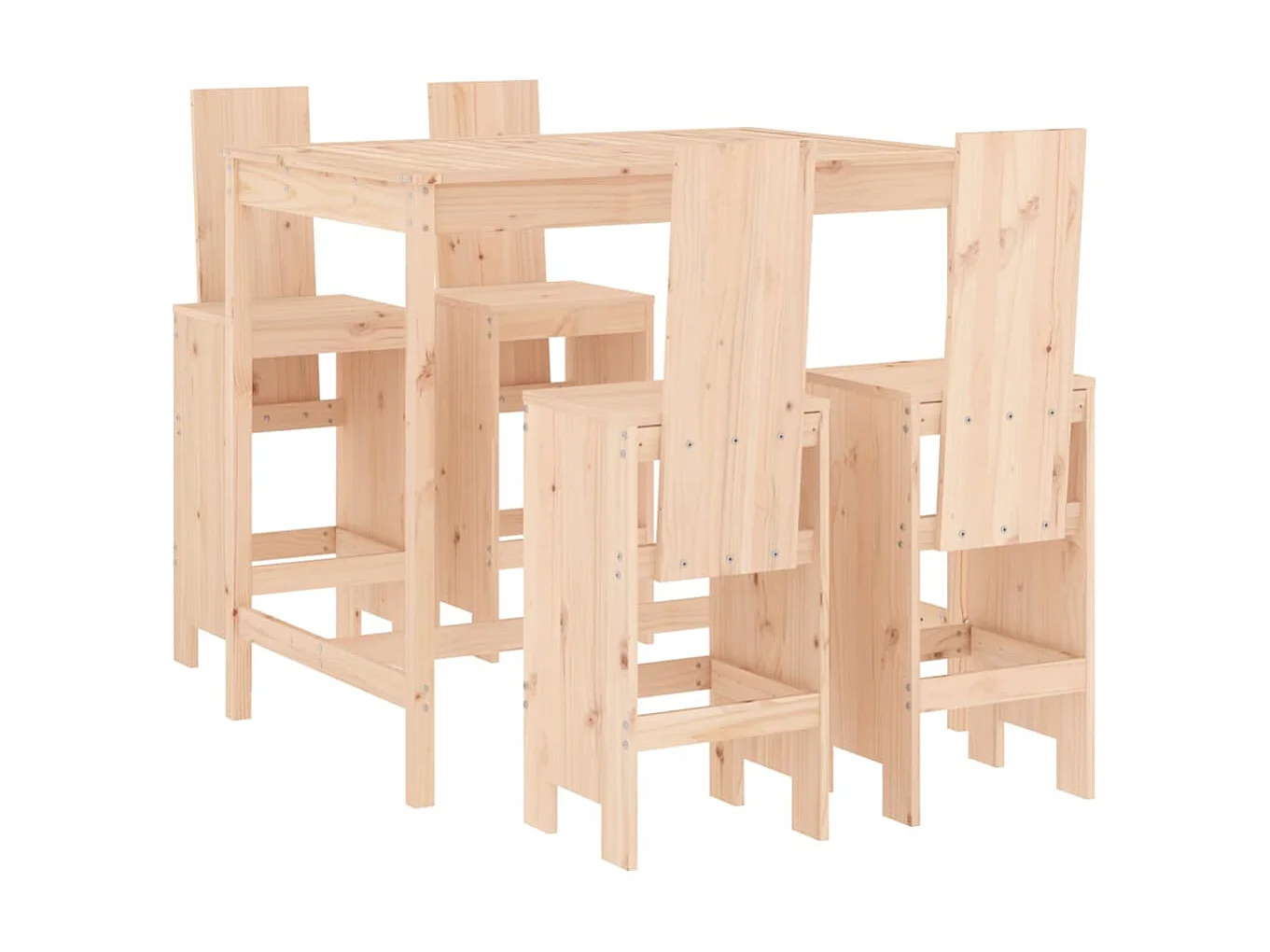 Ensemble de bar de jardin 5 pcs bois de pin massif GFDF42408