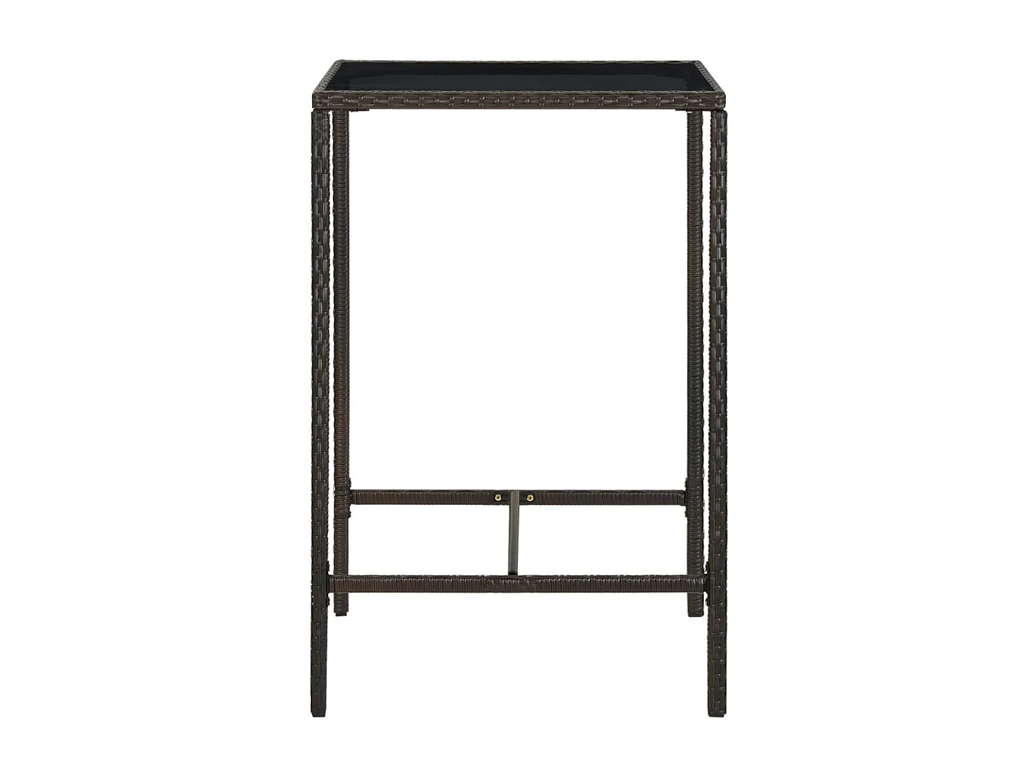 Set de bar de jardín 3 piezas y cojines ratán sintético marrón ES374383