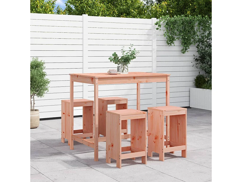Ensemble de bar de jardin 5 pcs bois massif de Douglas GFDF77137