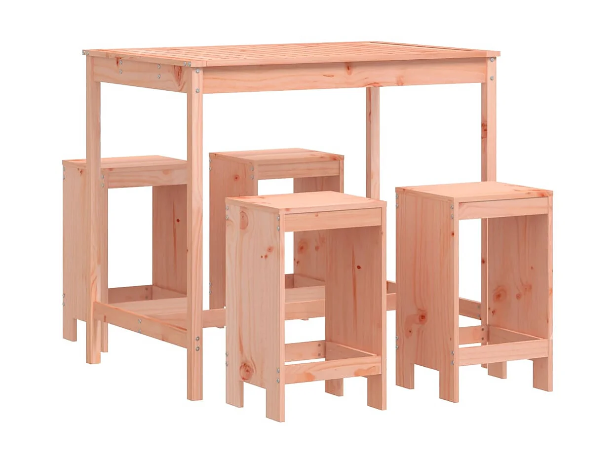 Ensemble de bar de jardin 5 pcs bois massif de Douglas GFDF77137