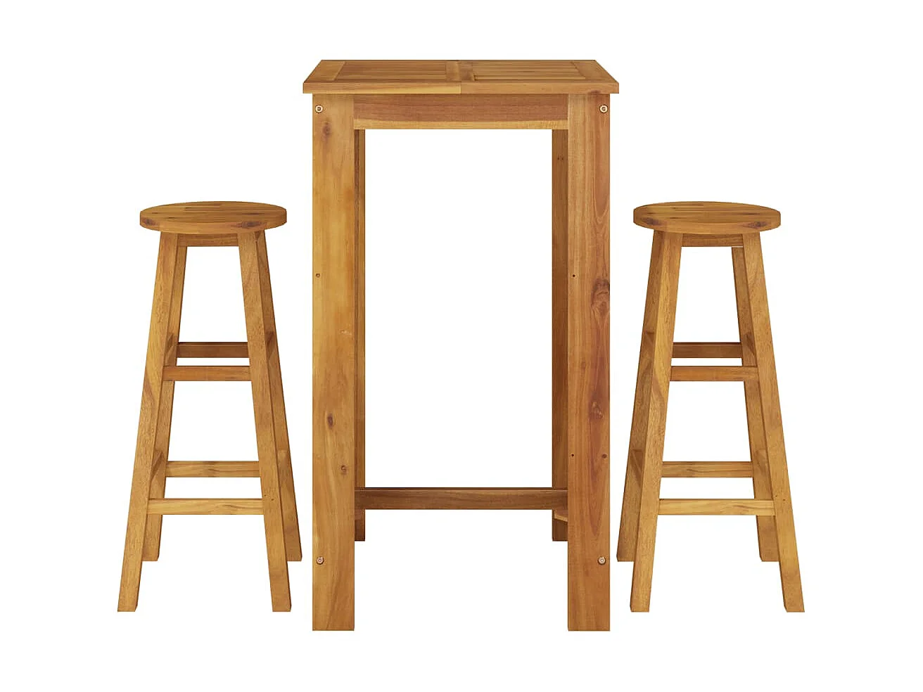 Ensemble de bar de jardin 3 pcs bois d'acacia solide GFDF84502