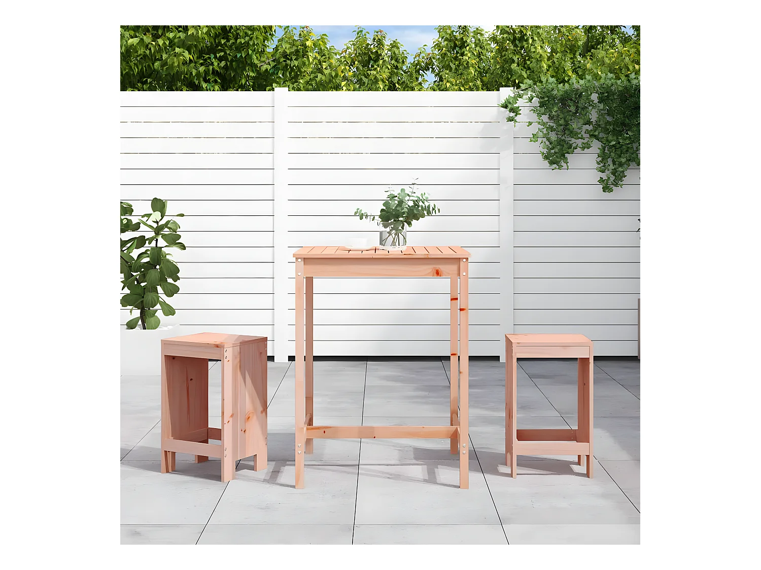 Ensemble de bar de jardin 3 pcs bois massif de Douglas GFDF31346