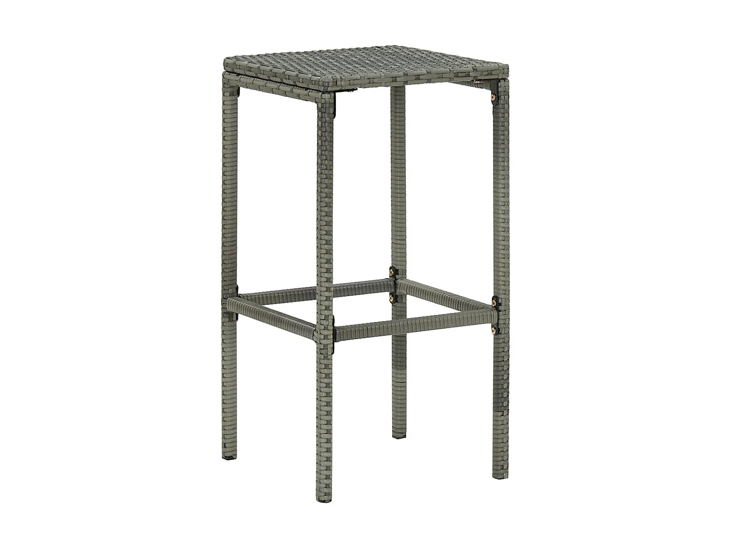 7-delige Tuinbarset met kussens poly rattan grijs NL213111