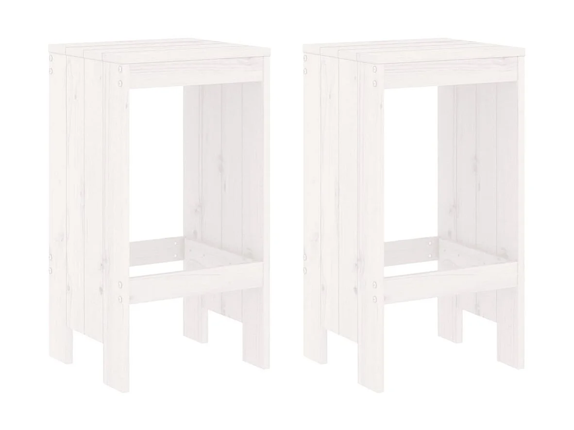 Set de mesa y taburetes altos jardín 3 pzas madera pino blanco ES605636