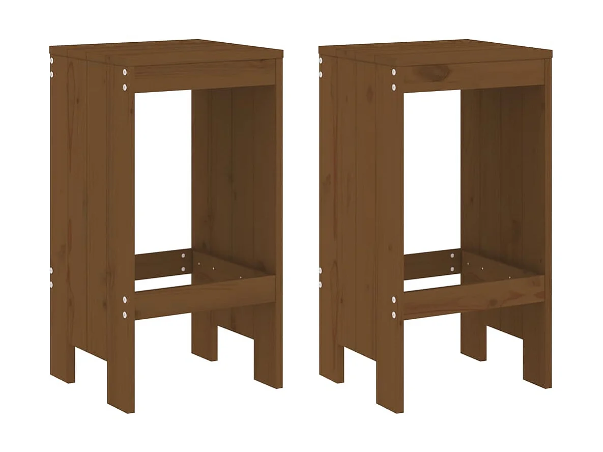 Ensemble de bar de jardin 3 pcs marron miel bois pin massif GFDF81750