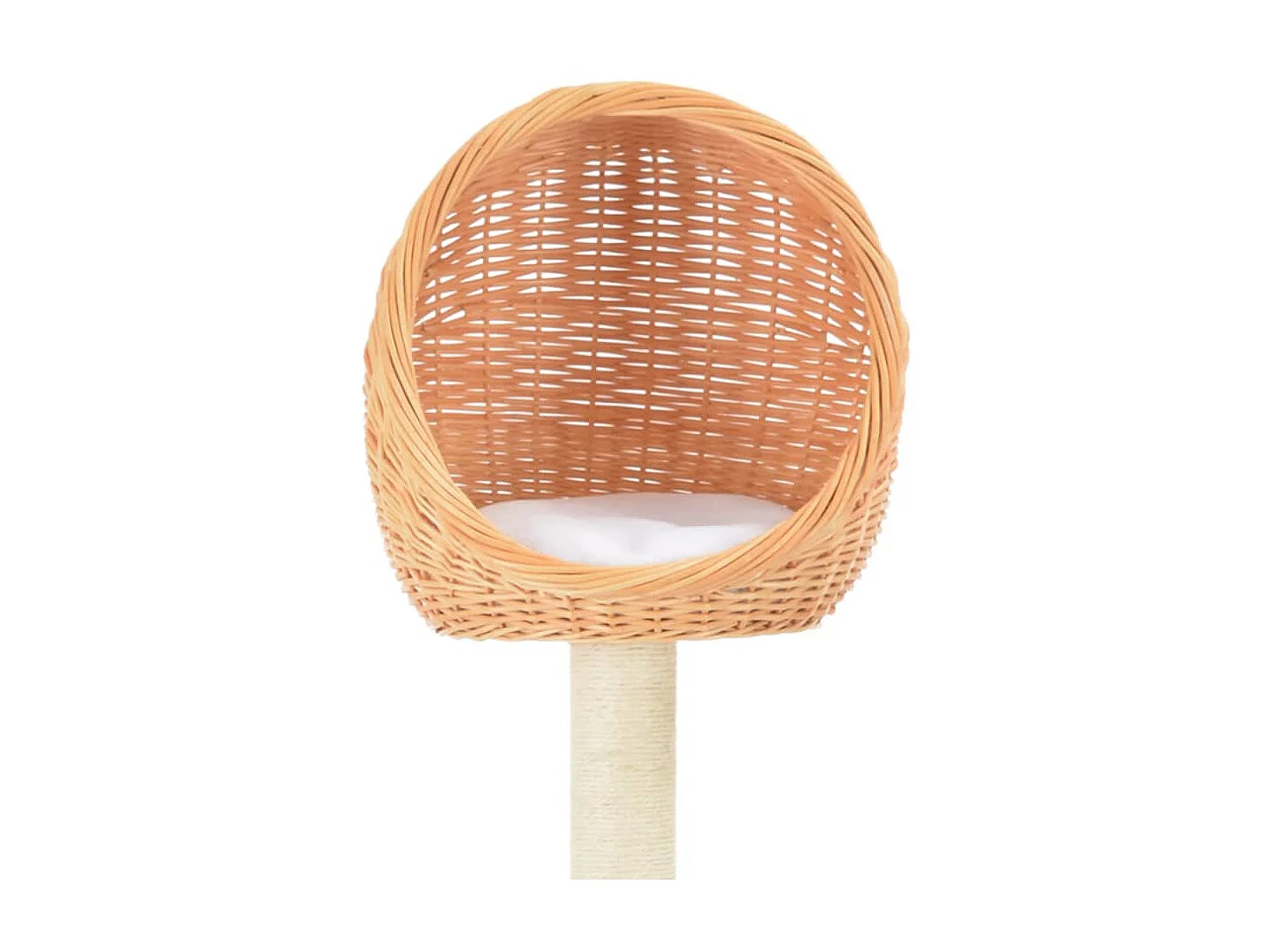 Rascador para gatos con poste de sisal madera natural de sauce ES746281