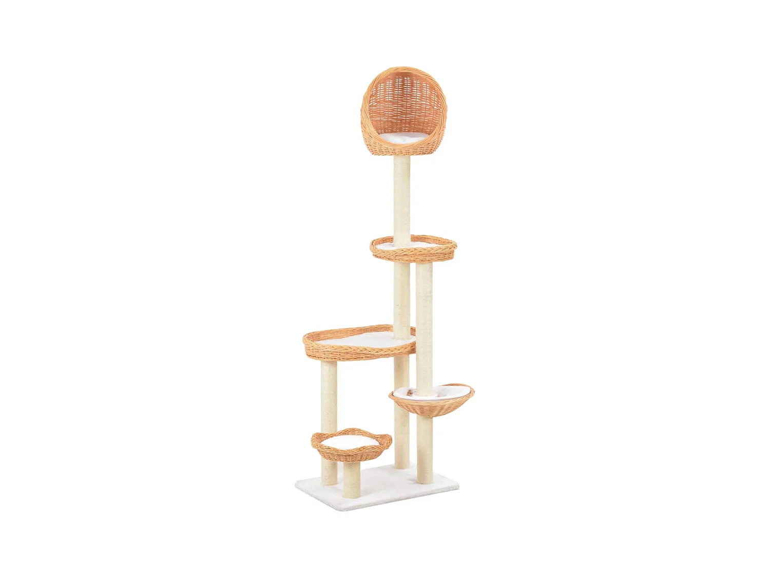 Arbre à chat avec griffoir en sisal Naturel Bois de saule OFR88277 BonneVie Meuble