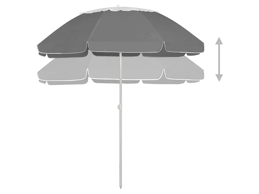 Parasol de plage Anthracite 300 cm WVGQ2311