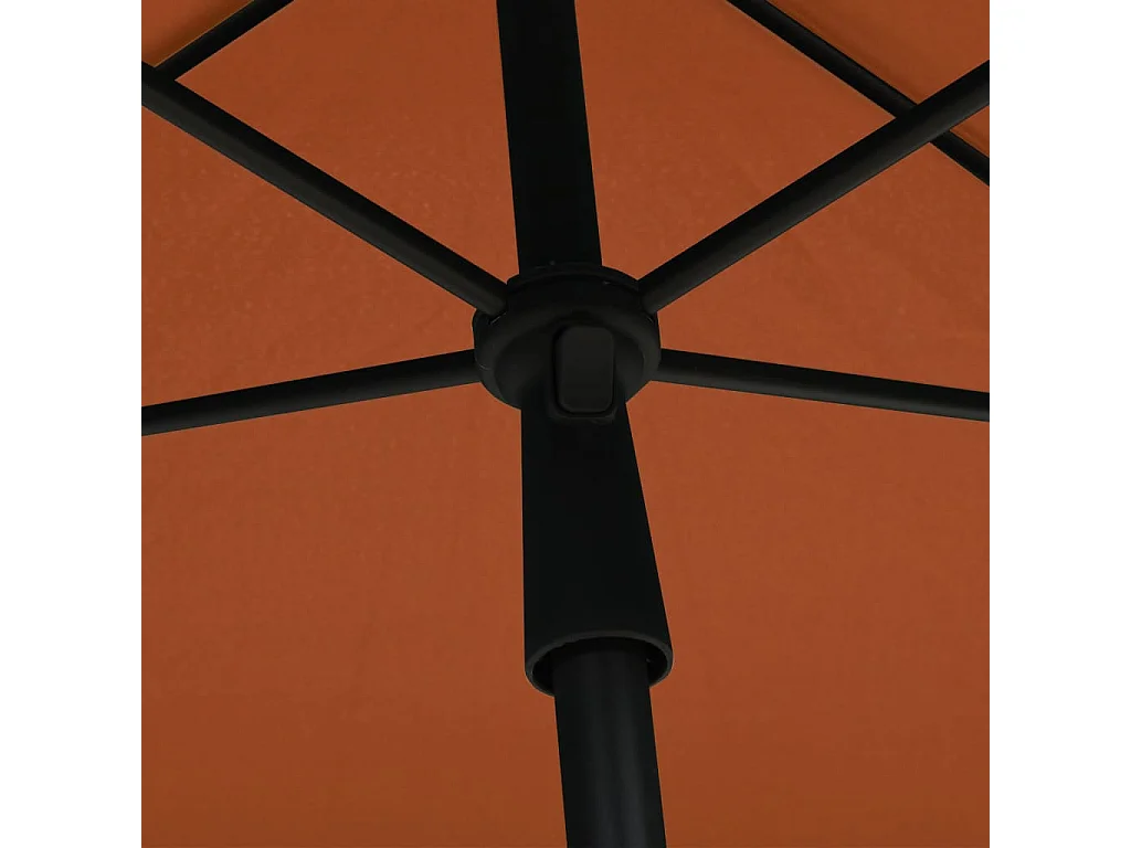 Sombrilla de jardín con palo terracota 210x140 cm ES575074