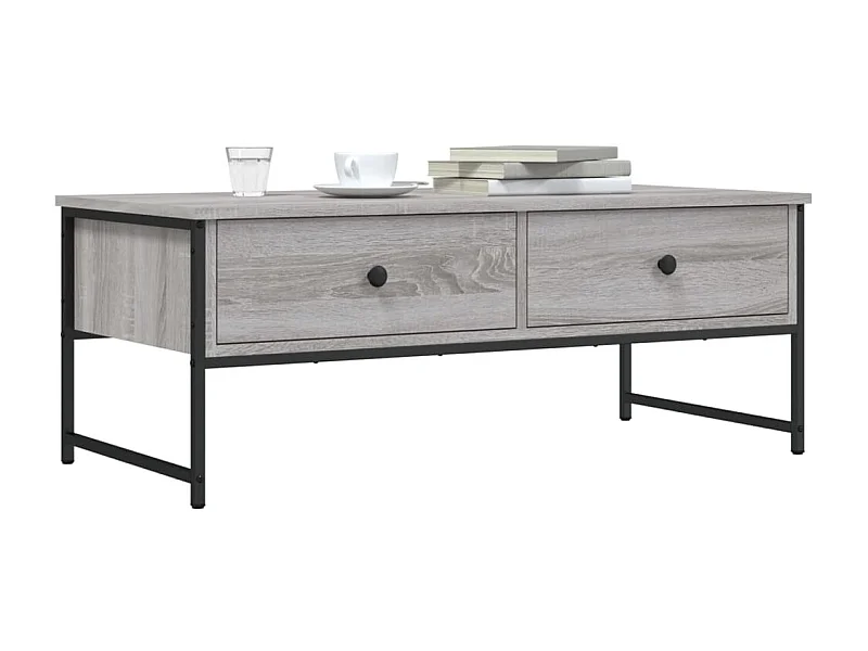 Table basse sonoma gris 101x49x39,5 cm bois d'ingénierie GHR68876