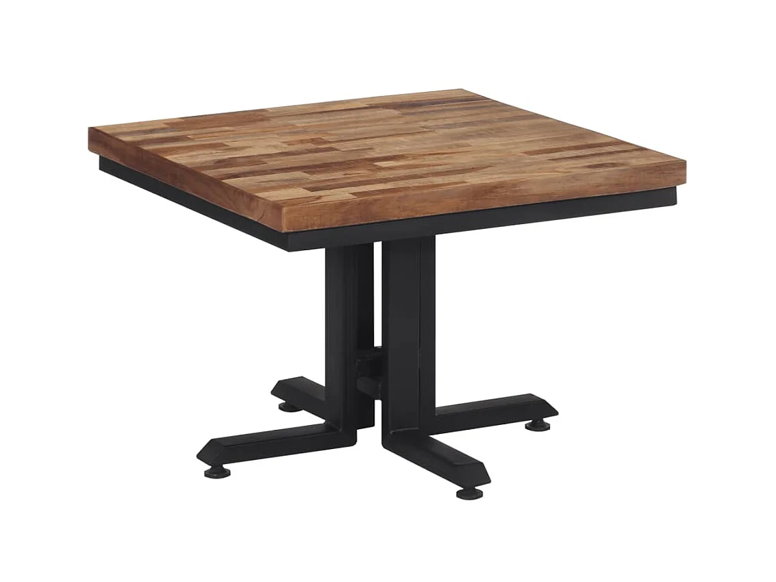Table basse 55x55x40 cm teck de récupération massif GHR46537