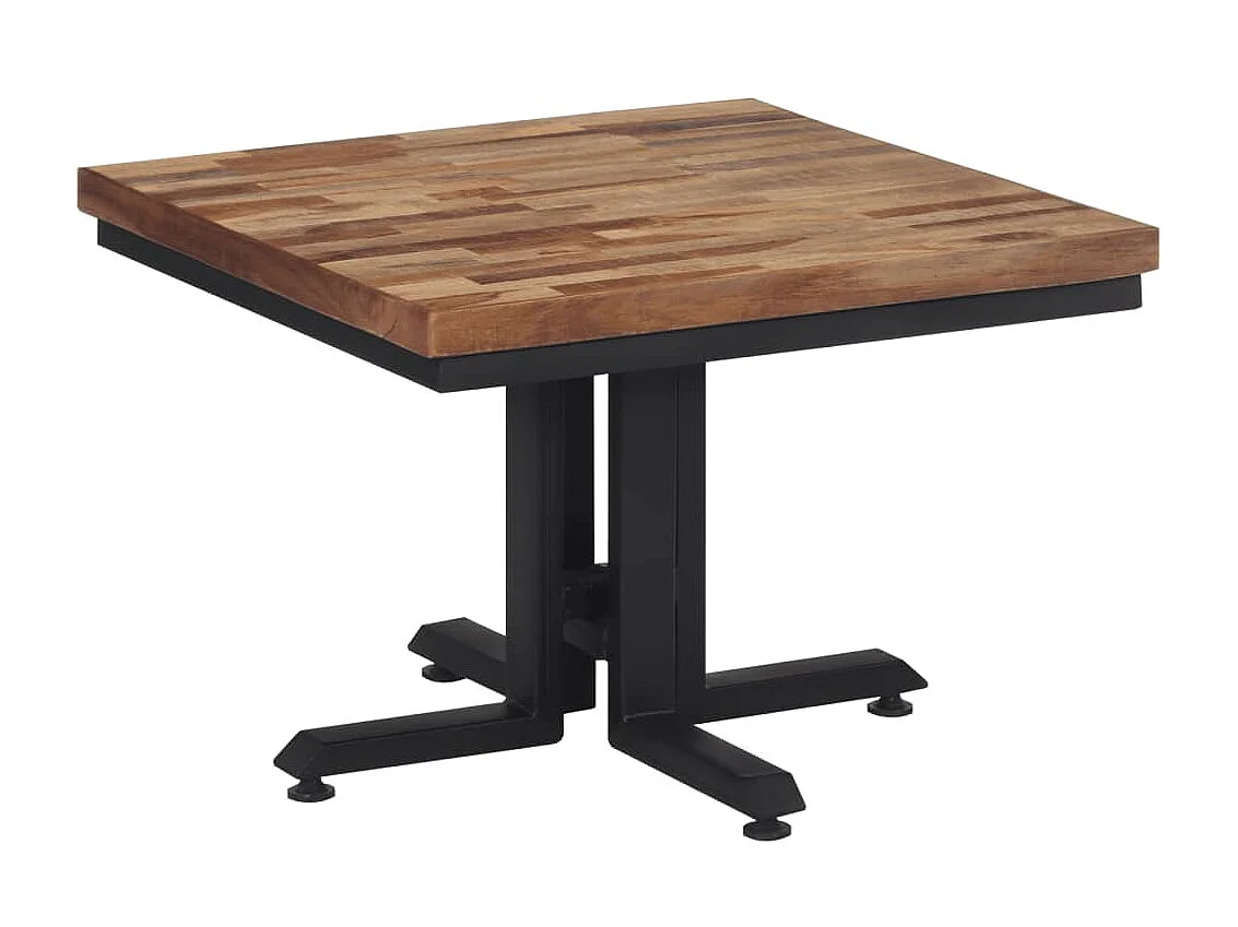 Mesa de centro teca reciclada maciza 55x55x40 cm ES72520