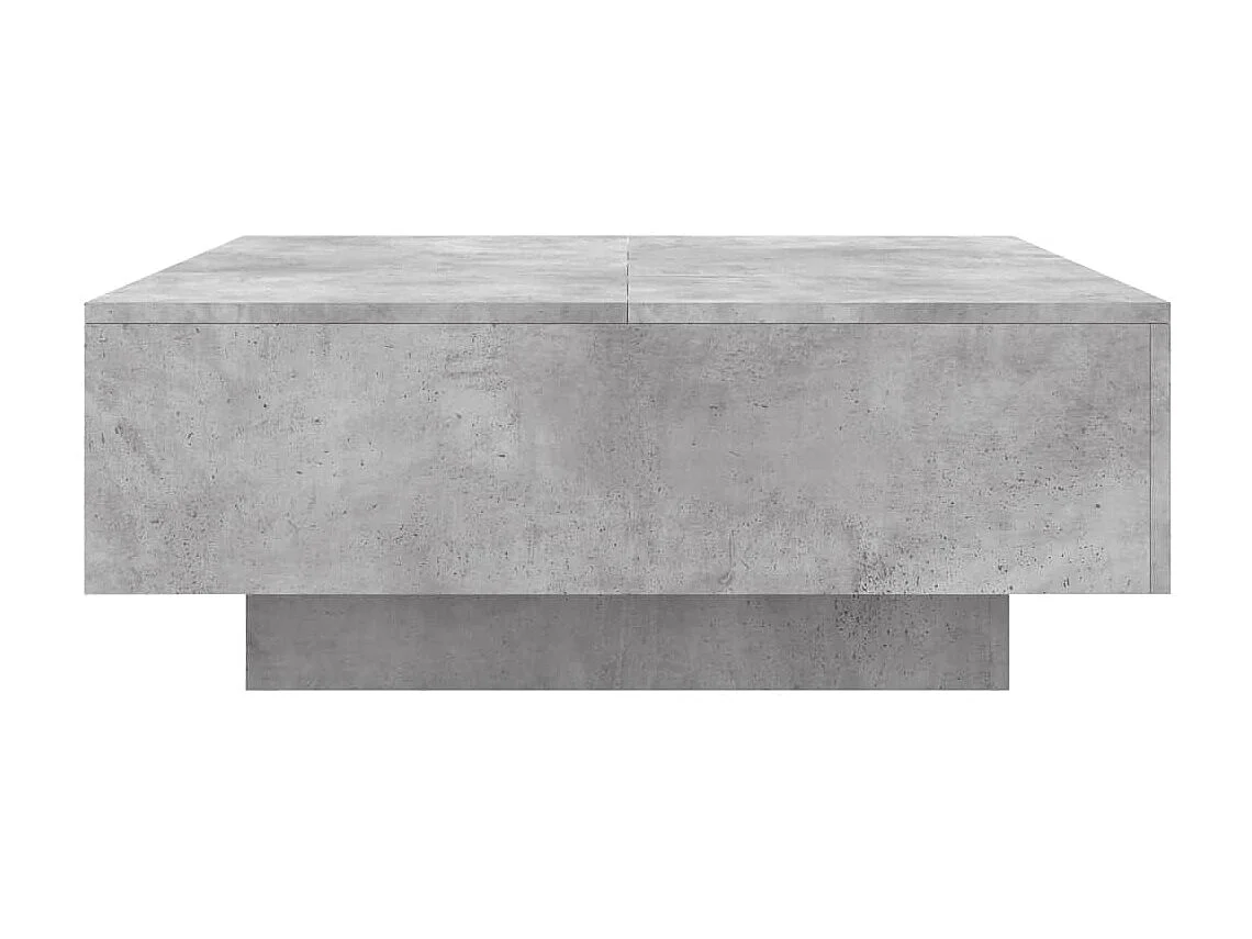 Mesa de centro 80x80x31 cm contraplacado cinzento cimento PT958453