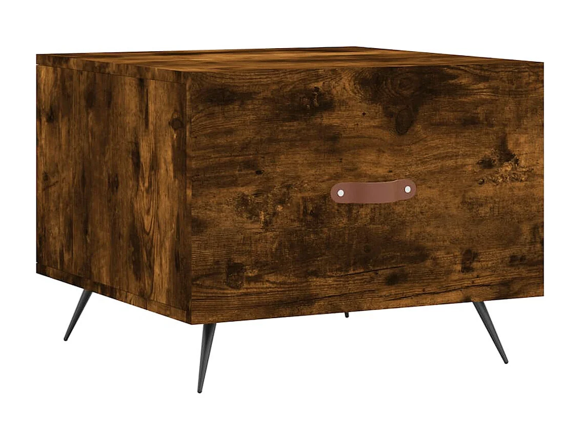 Mesa centro 2 pcs 50x50x40 cm madeira processada cor fumado PT785904