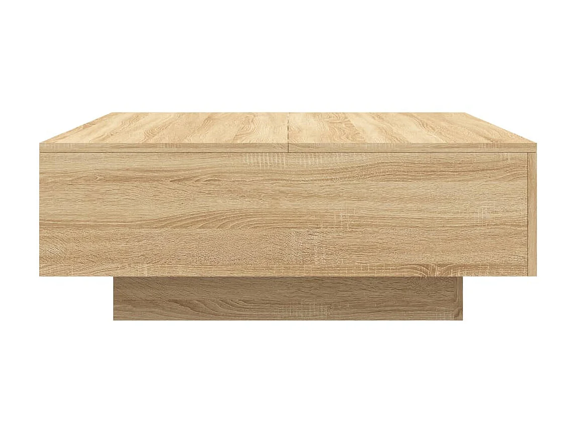 Table basse chêne sonoma 80x80x31 cm bois d'ingénierie GHR25488