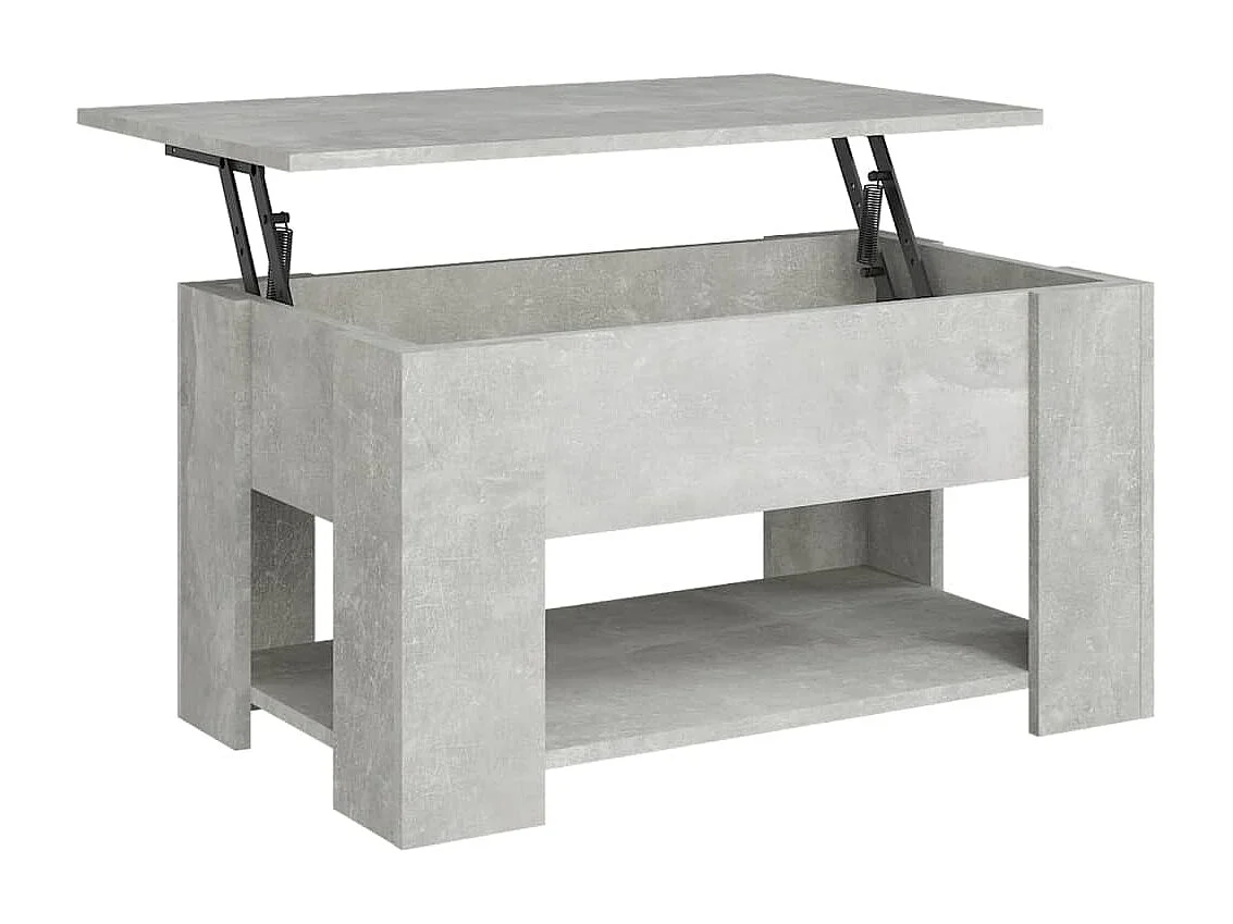Table basse Gris béton 79x49x41 cm Bois d'ingénierie GHR73533