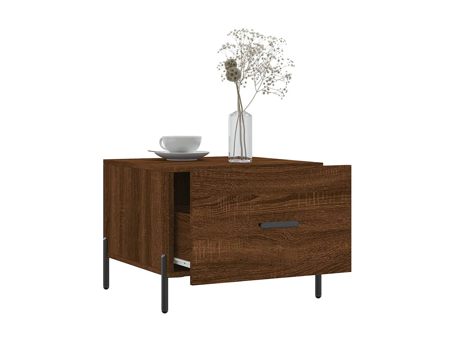 Tables basses 2 pcs chêne marron 50x50x40 cm bois d'ingénierie GHR67698