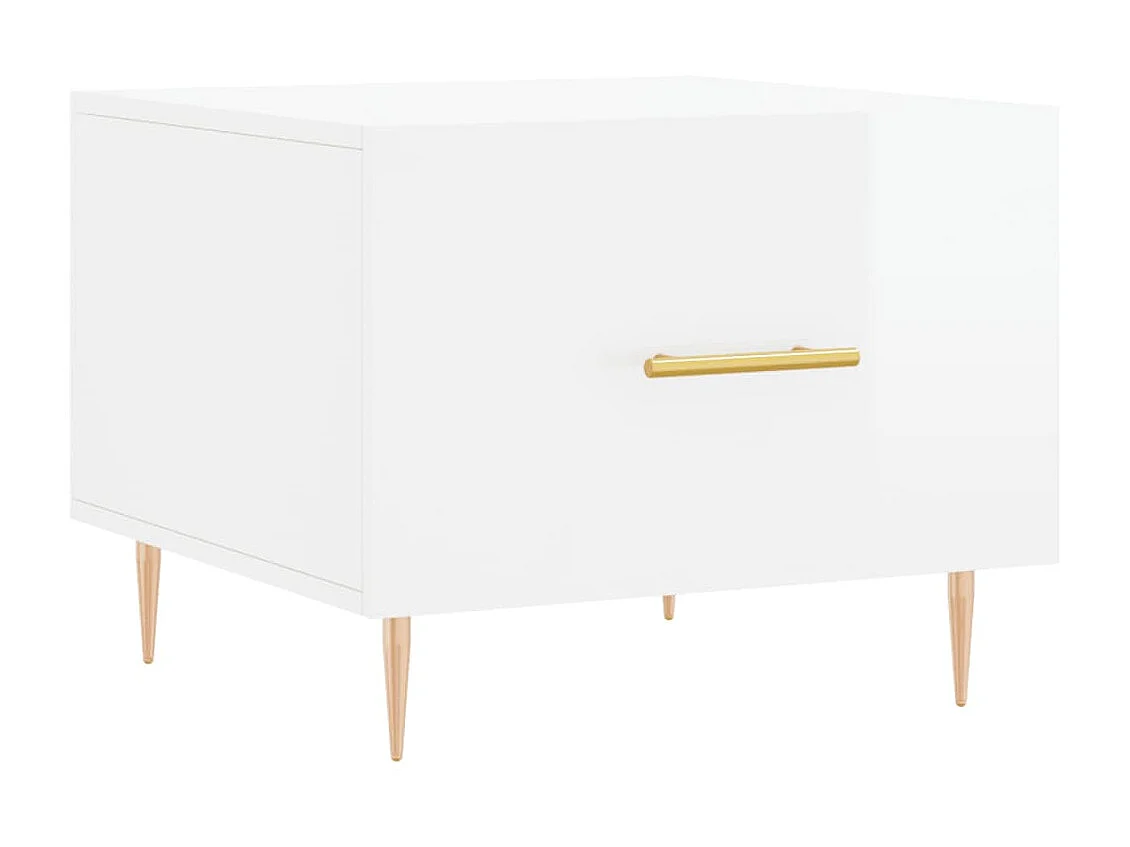 Tables basses 2 pcs blanc brillant 50x50x40cm bois d'ingénierie GHR60857