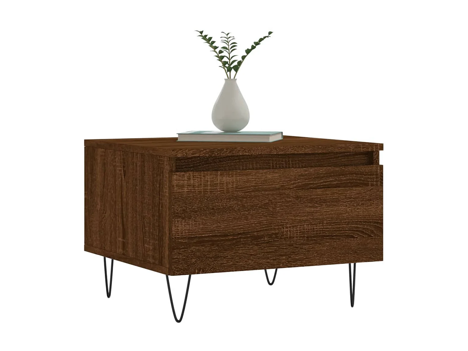 Tables basses 2 pcs chêne marron 50x46x35 cm bois d'ingénierie GHR67819