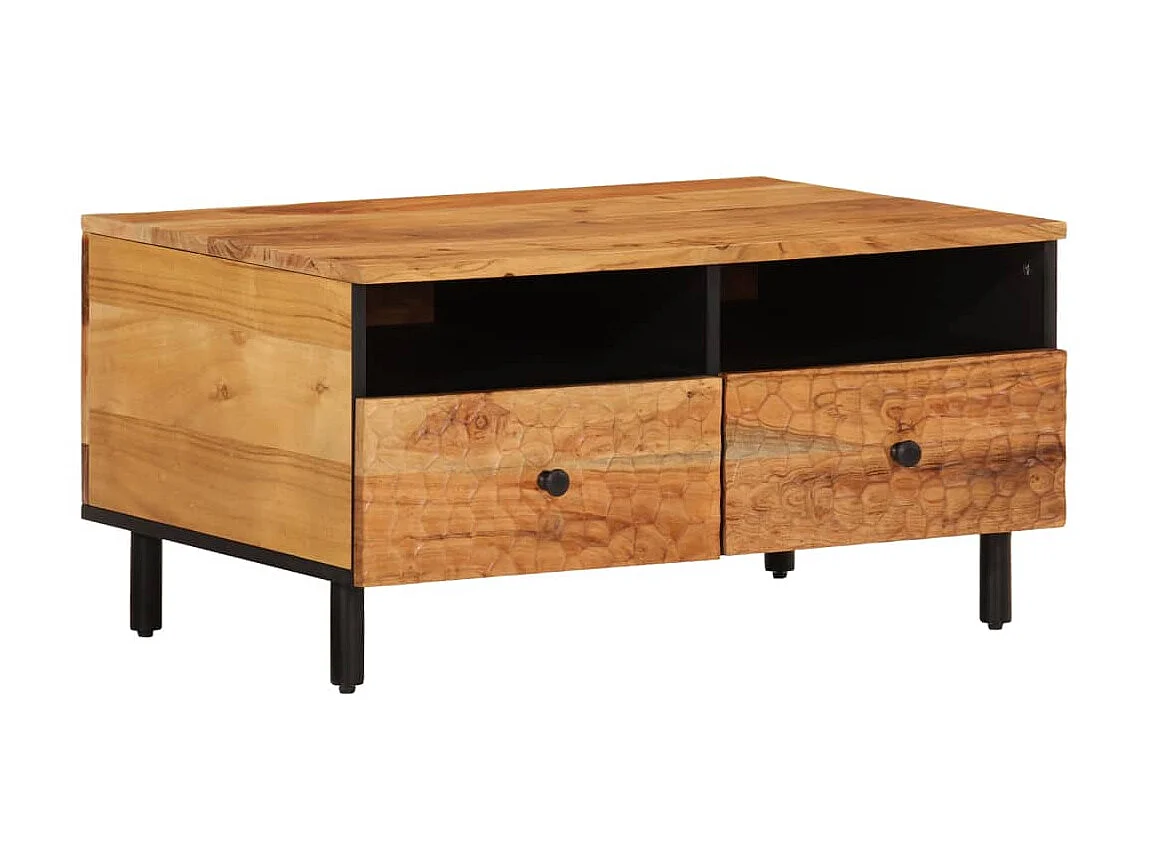 Table basse 80x54x40 cm bois massif d'acacia GHR16936