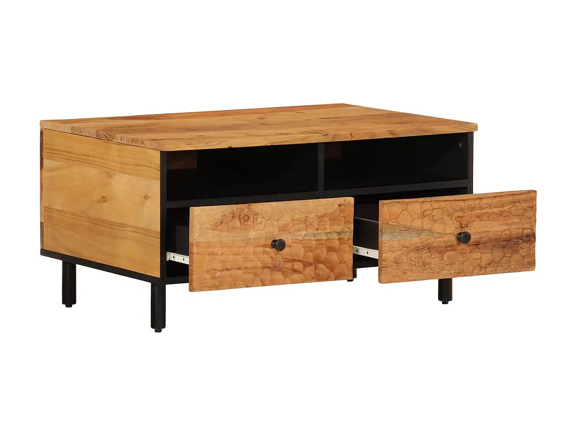 Table basse 80x54x40 cm bois massif d'acacia GHR16936
