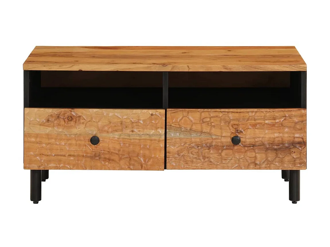 Table basse 80x54x40 cm bois massif d'acacia GHR16936