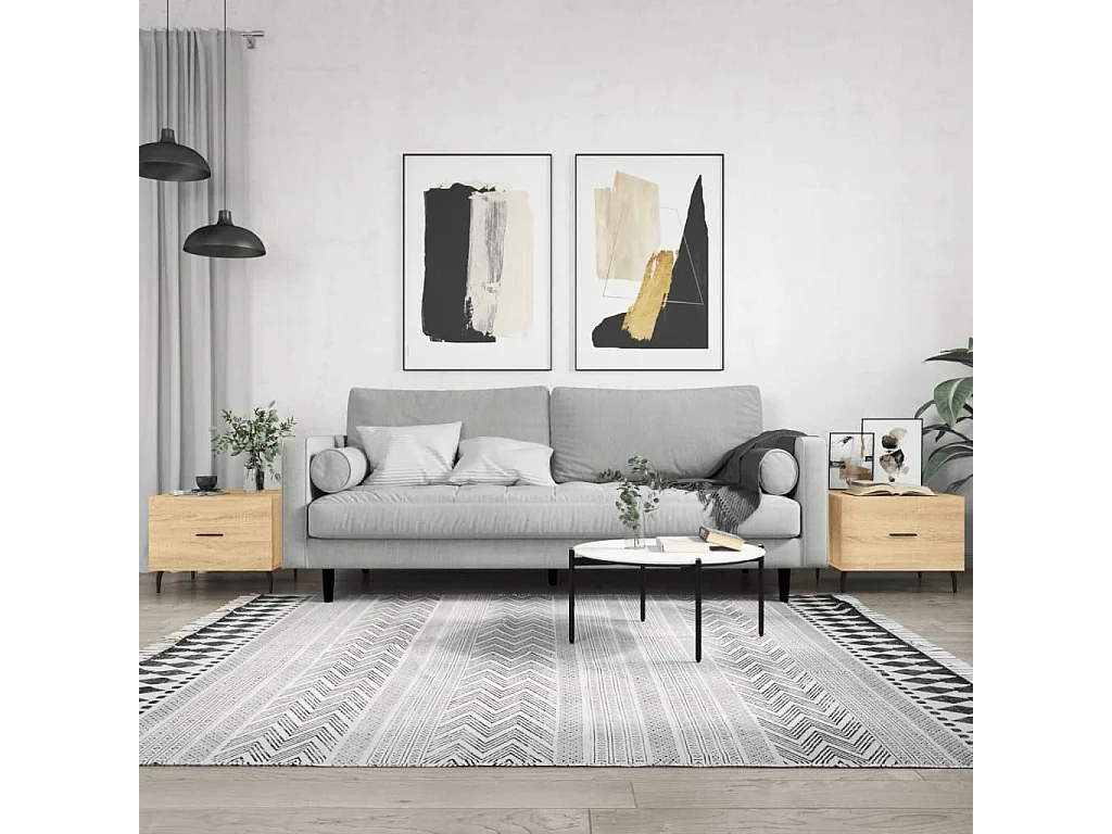 Mesas de centro 2 pcs 50x50x40cm deriv. madeira carvalho sonoma PT362721