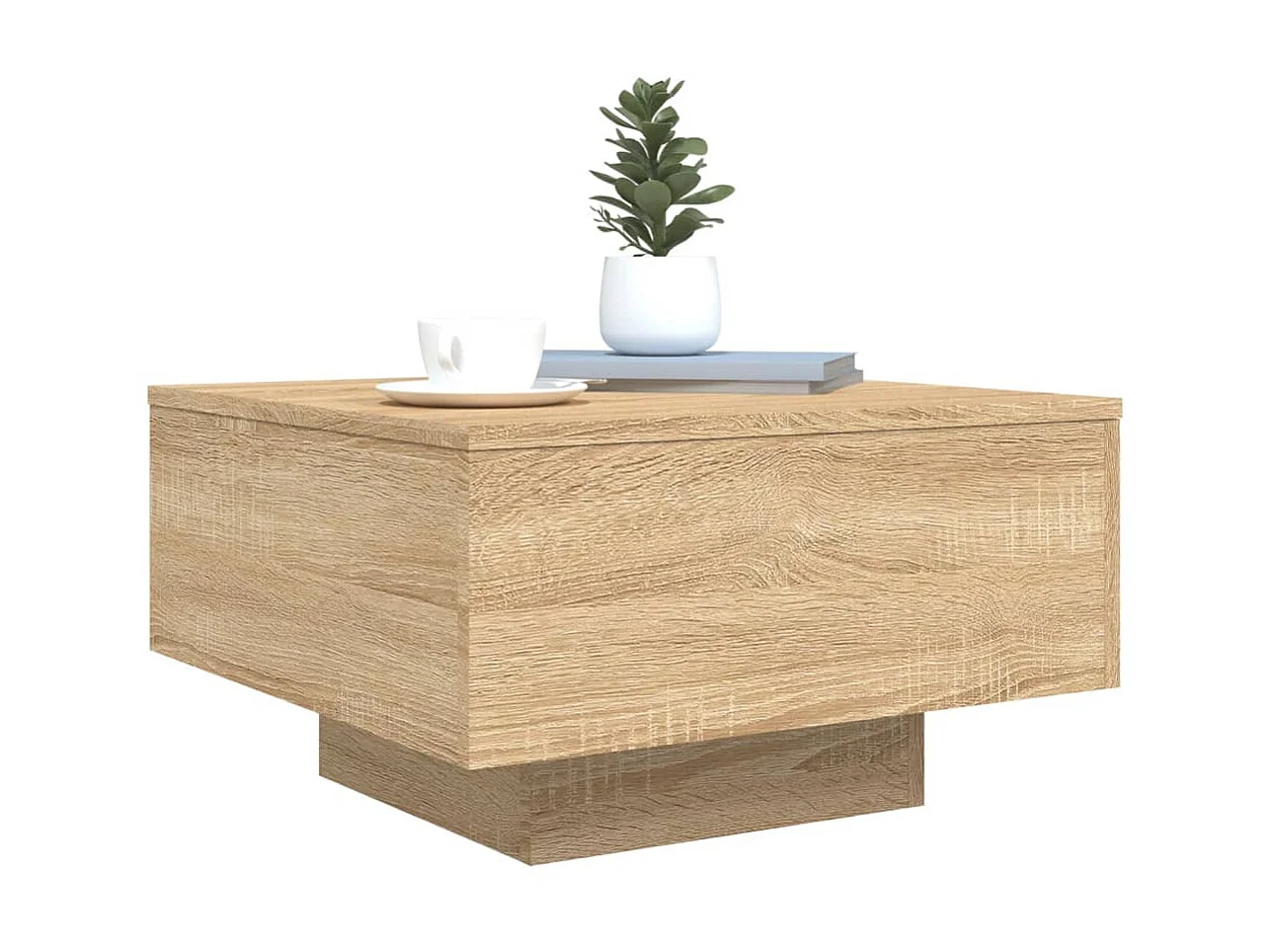 Mesa de centro madera de ingeniería roble Sonoma 55x55x31 cm ES16818