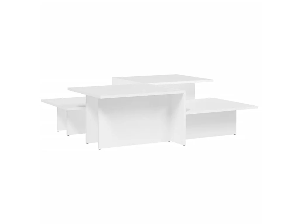 Tables basses 2 pcs blanc bois d'ingénierie GHR32175