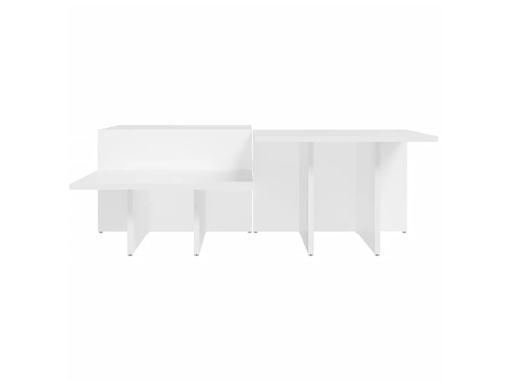 Tables basses 2 pcs blanc bois d'ingénierie GHR32175