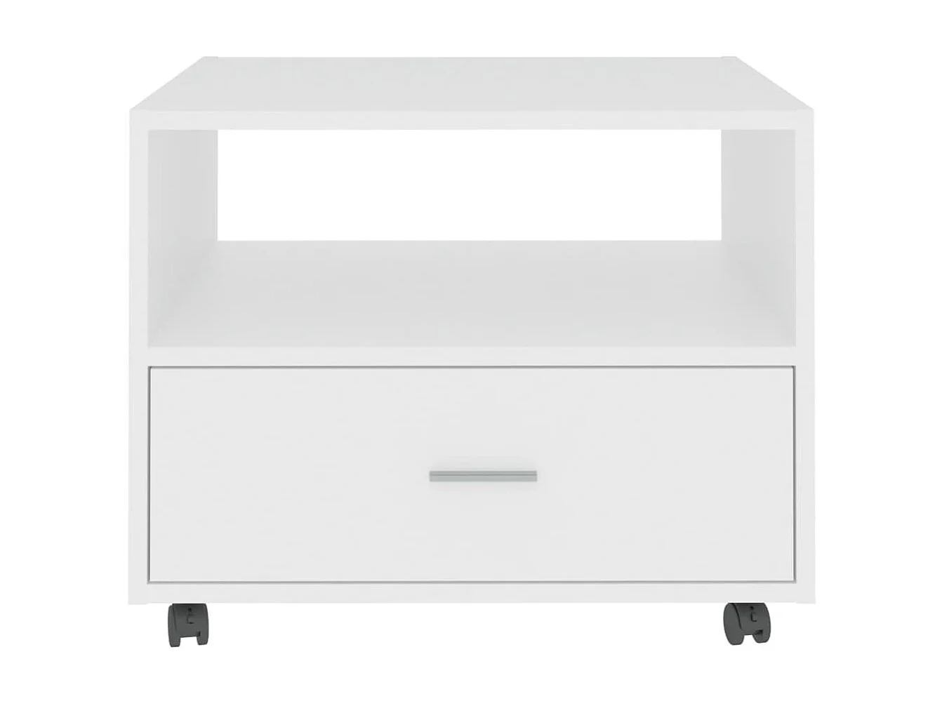 Mesa de centro madera contrachapada blanco 55x55x40 cm ES39776