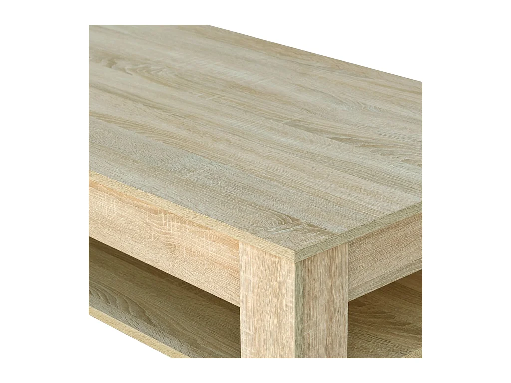 Salontafel 110x65x48 cm bewerkt hout eikenkleur NL73242