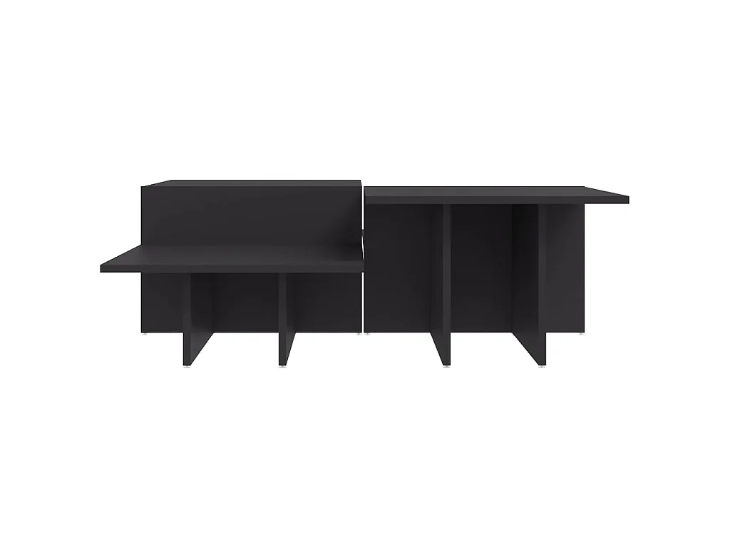 Tables basses 2 pcs gris bois d'ingénierie GHR72109