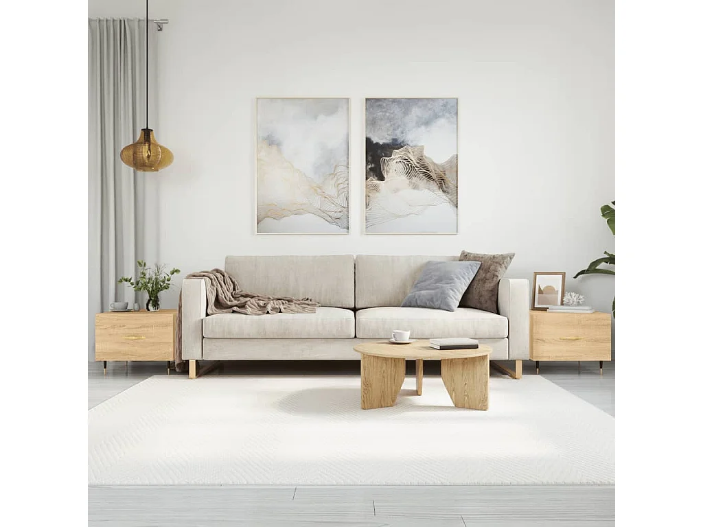 Mesas de centro 2 pcs 50x50x40cm deriv. madeira carvalho sonoma PT170385