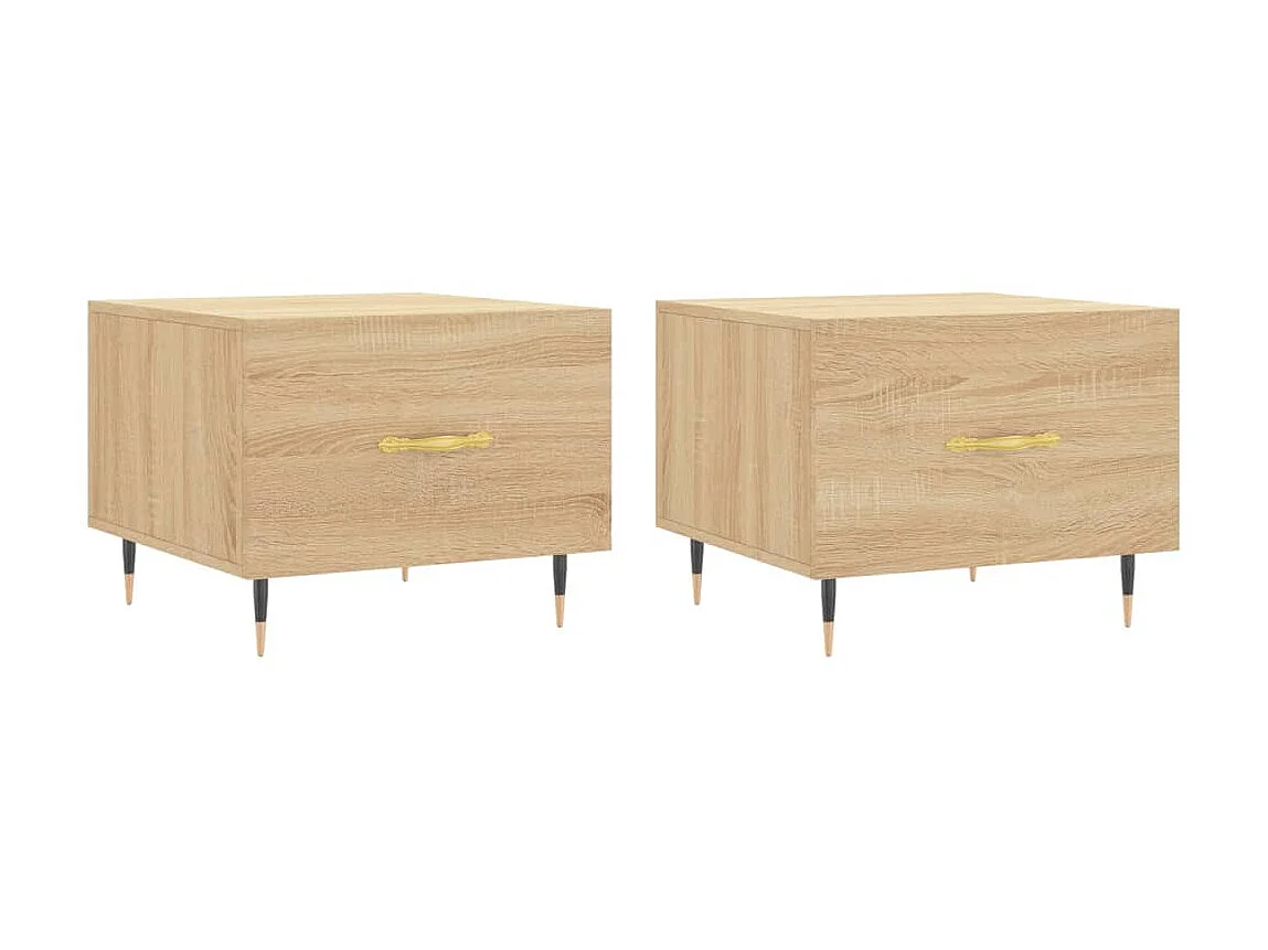 Mesas de centro 2 pcs 50x50x40cm deriv. madeira carvalho sonoma PT170385