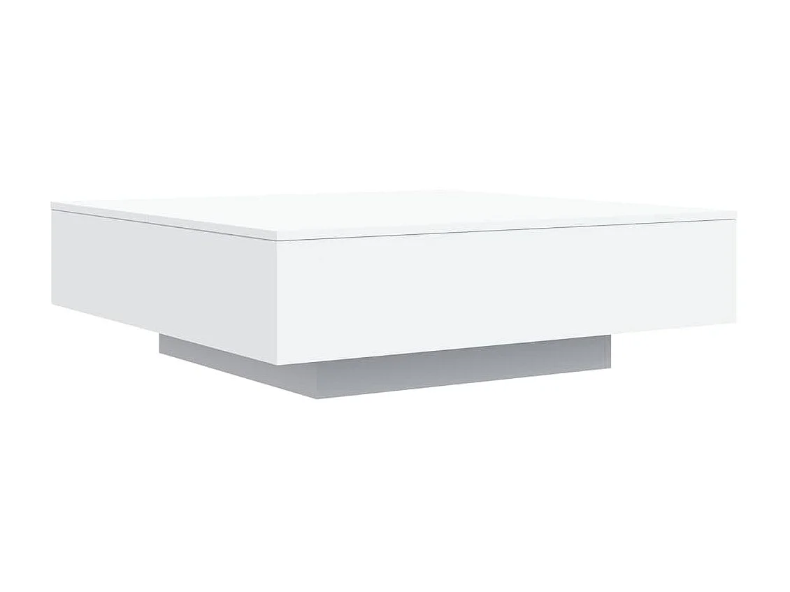 Table basse avec lumières LED blanc 100x100x31 cm GHR32655
