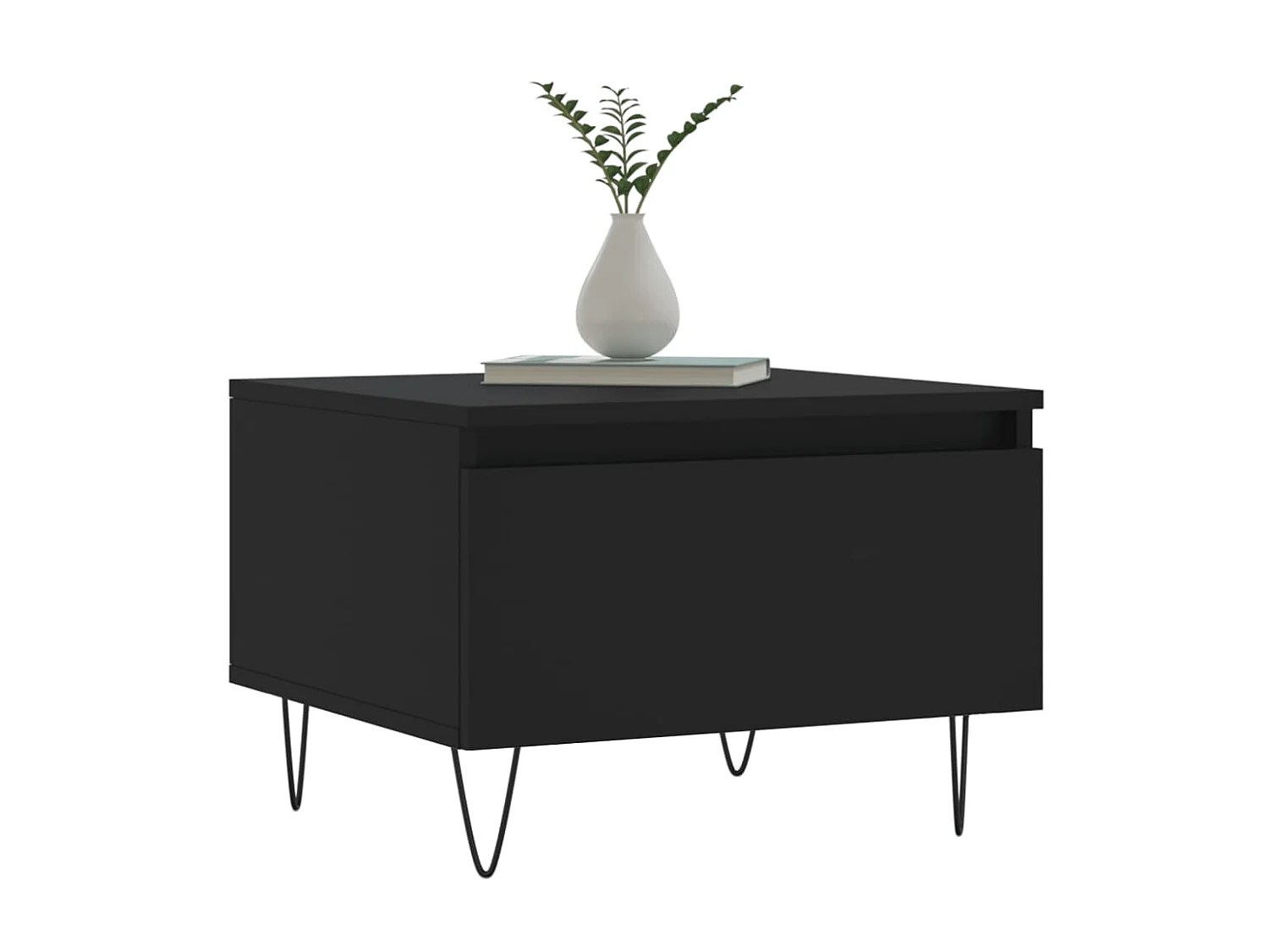 Tables basses 2 pcs noir 50x46x35 cm bois d'ingénierie GHR95952