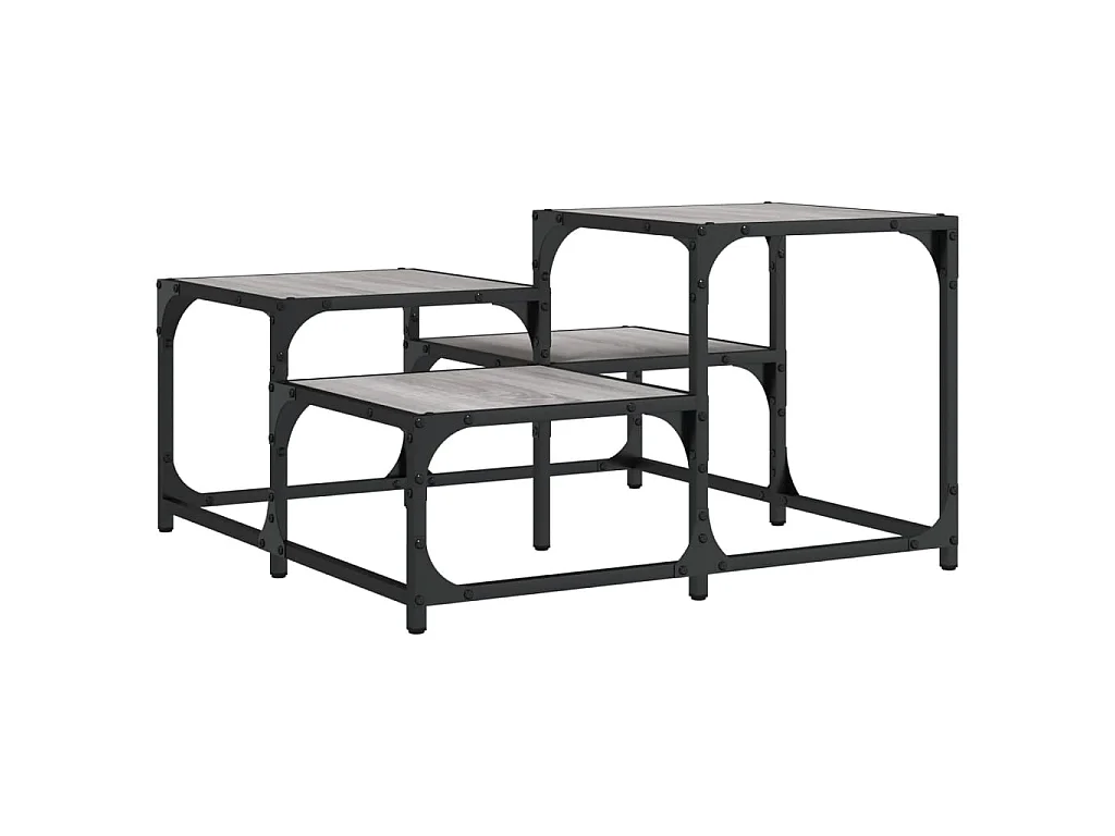 Mesa de centro madera de ingeniería gris Sonoma 68x68x40 cm ES40253