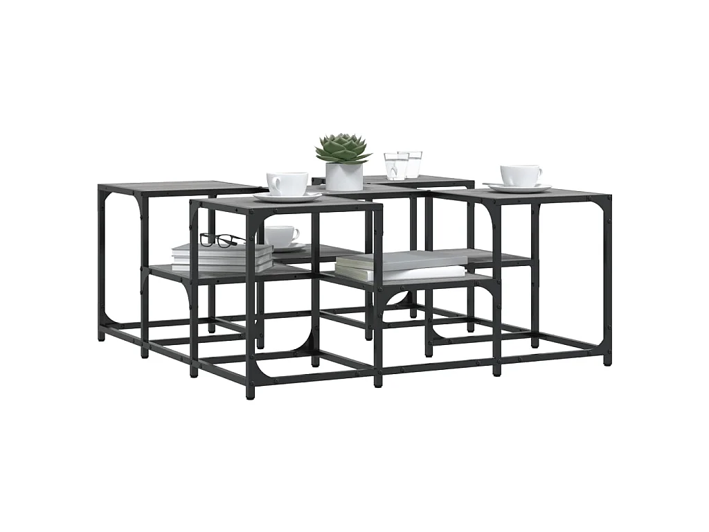 Mesa de centro 91x91x40 cm derivados de madeira cinzento sonoma PT621117