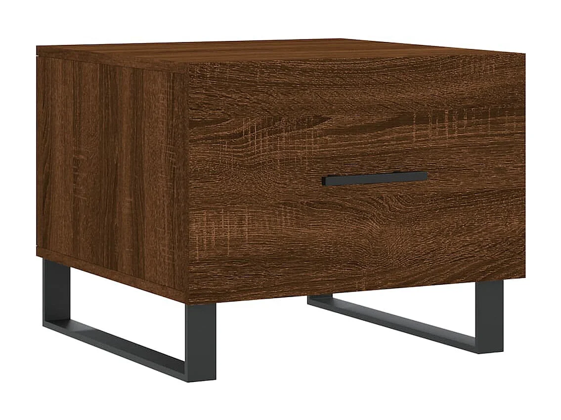 Mesa centro 2 pcs 50x50x40 cm madeira proc. carvalho castanho PT274651