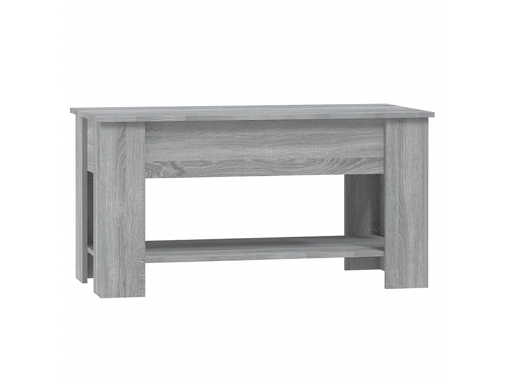 Mesa de centro madera contrachapada gris Sonoma 101x49x52 cm ES73365
