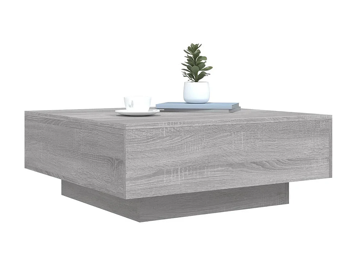 Mesa de centro 80x80x31 cm contraplacado cinzento sonoma PT522189